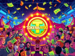 TOKEN6900 meme coin presale frenzy with excited investors