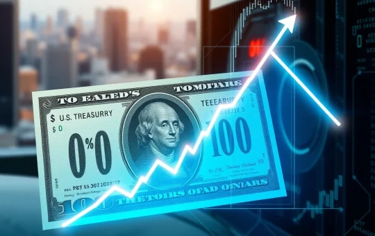 A downward trending graph symbolizing the significant plunge in Tokenized U.S. Treasuries value due to market shifts.