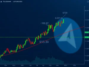 A Toncoin price chart showing $2.87 support and a potential $5.30 target, reflecting key Toncoin analysis.