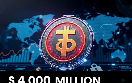 Toncoin logo merging with traditional finance symbols, representing the $400M institutional adoption initiative.
