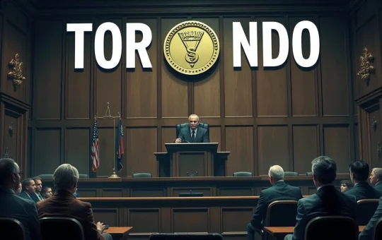 Tornado Cash founder trial courtroom scene highlighting cryptocurrency legal battle