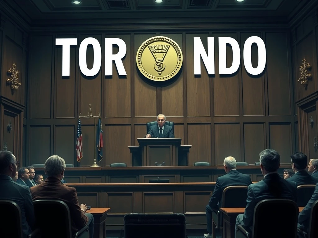 Tornado Cash founder trial courtroom scene highlighting cryptocurrency legal battle