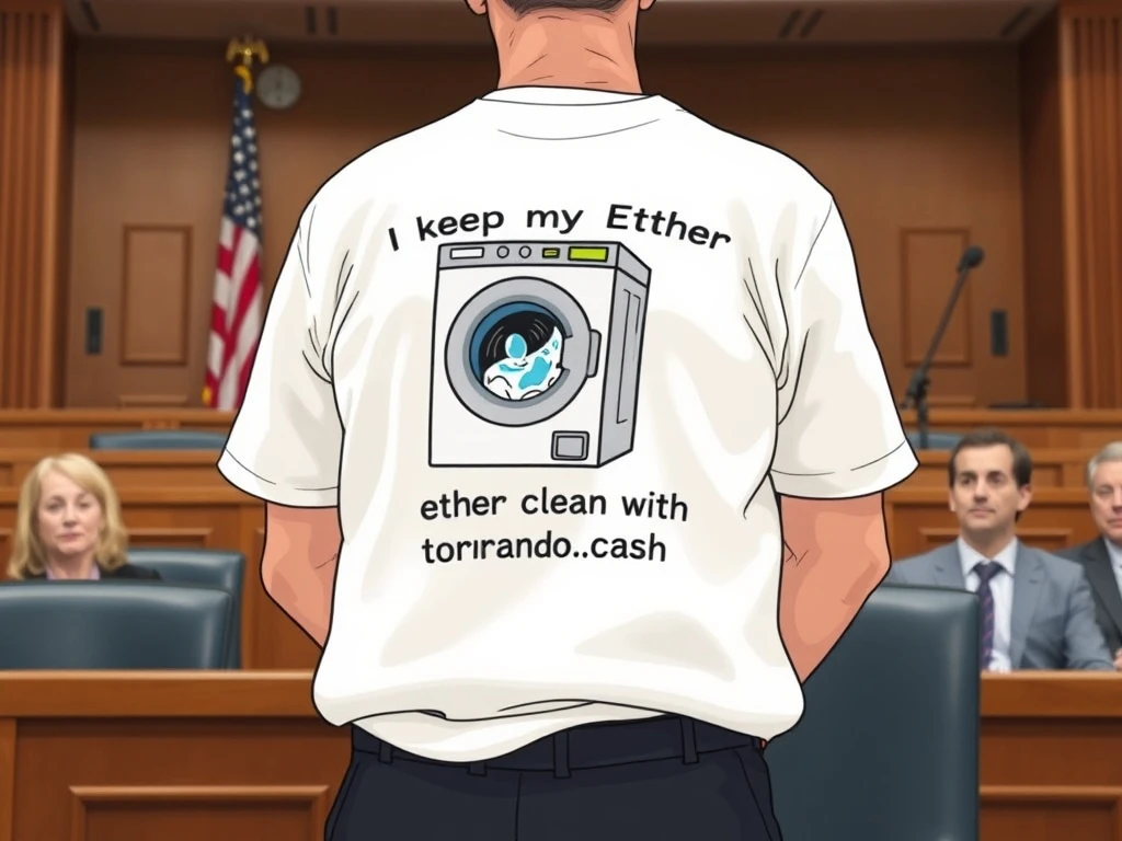 Tornado Cash defendant's T-shirt sparks legal debate on crypto liability