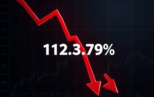 TRB price drop shown on a steeply declining cryptocurrency chart