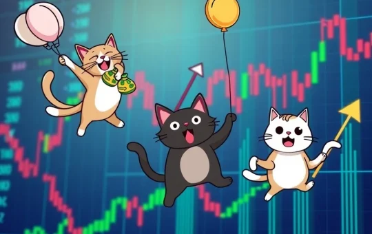 Troller Cat soaring above Floki and Fartcoin, symbolizing its phenomenal crypto ROI and market dominance.