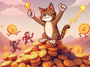 Triumphant Troller Cat meme coin, representing its explosive ROI, stands out from other chaotic meme coins.