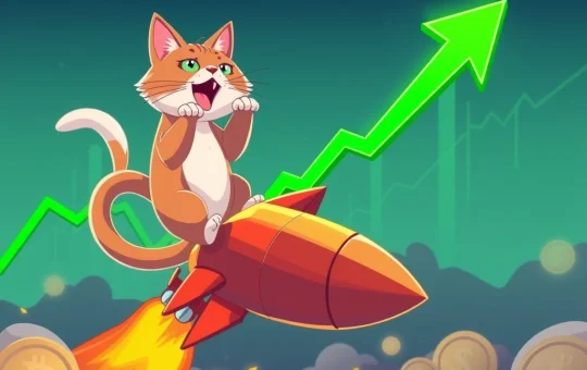 A playful Left Shark character symbolizing Troller Cat's rapid surge in the crypto market, highlighting the TCAT presale success.