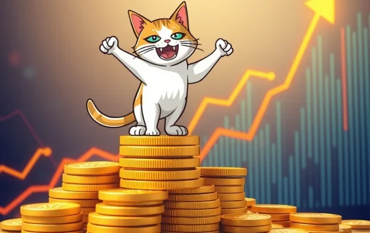 A Troller Cat meme character celebrating a massive crypto gain, symbolizing the impressive Troller Cat presale returns and future potential.