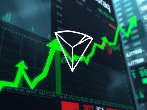 TRON's impressive rise in crypto rankings, highlighted by its Nasdaq listing and significant trading volume increase.