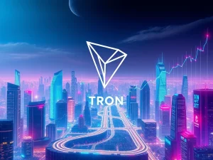 Visualizing TRON's remarkable Q2 financial surge, showcasing its expanding market cap and robust stablecoin dominance within the blockchain ecosystem.