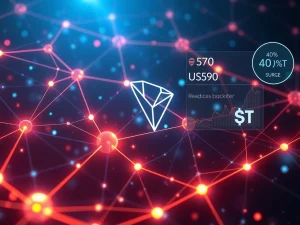 Visualizing TRON's impressive stablecoin surge and network growth, showing USDT dominance.