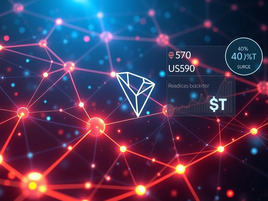 Visualizing TRON's impressive stablecoin surge and network growth, showing USDT dominance.