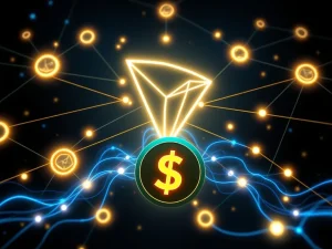 TRON's strategic launch of $TRUMP Memecoin, showcasing its integration with cross-chain technology for global crypto liquidity.