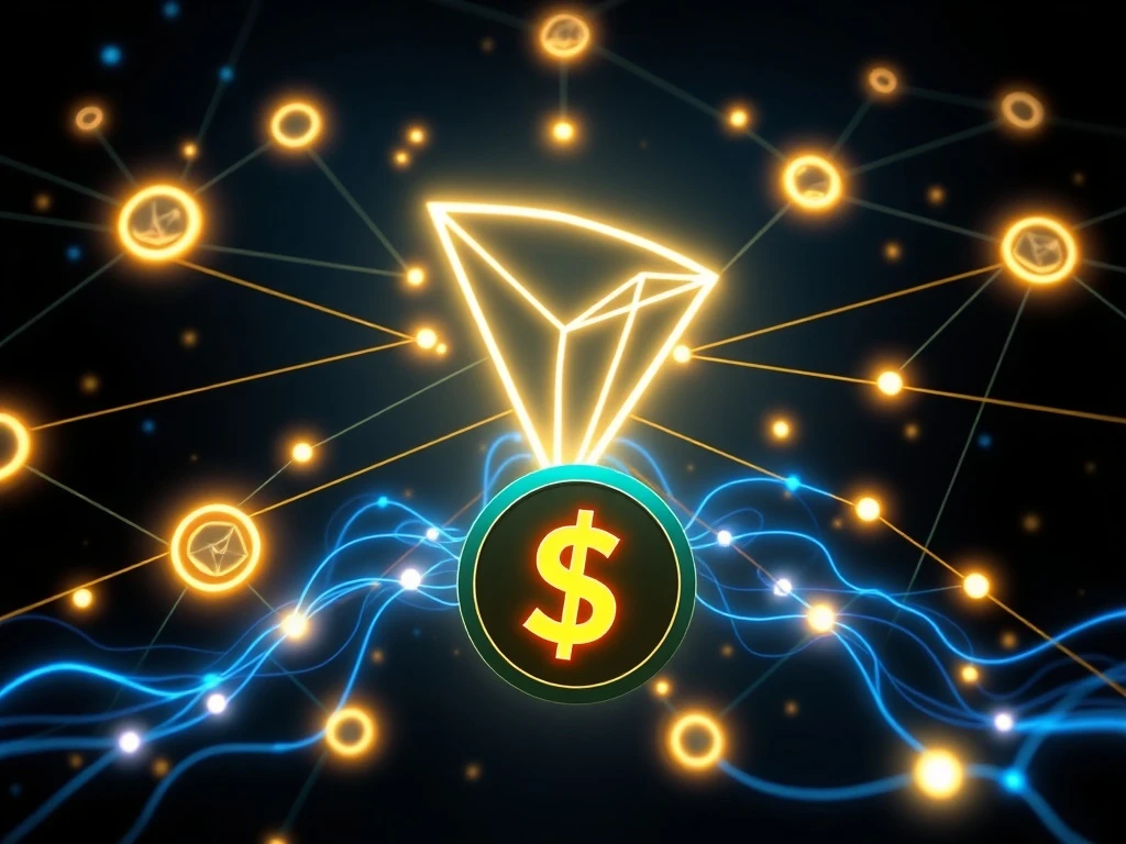 TRON's strategic launch of $TRUMP Memecoin, showcasing its integration with cross-chain technology for global crypto liquidity.