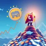 Chart showing Trump Coin and Arctic Pablo Coin surging, symbolizing their remarkable rise in the crypto market driven by whale activity and successful presale.