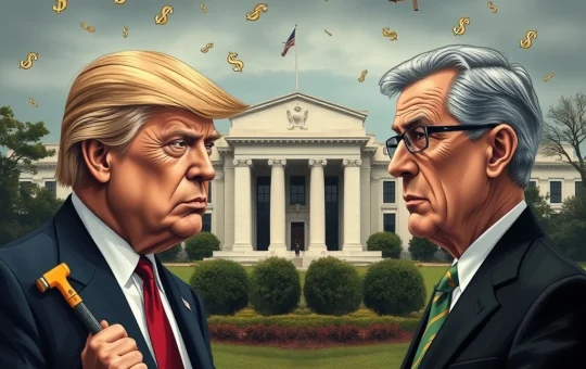 Illustrates the intense Trump Fed clash over interest rates and the costly Fed renovation, highlighting the challenge to Jerome Powell's monetary policy.