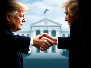 Donald Trump and Jerome Powell symbolize a strategic shift towards upholding Federal Reserve independence for crucial market stability.