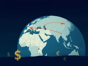 Visualizing the far-reaching economic impact of Trump Tariffs on global trade deals.