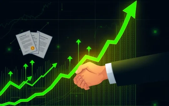 A dramatic chart showing the TST price surge, illustrating the impact of new crypto regulations and renewed investor confidence.