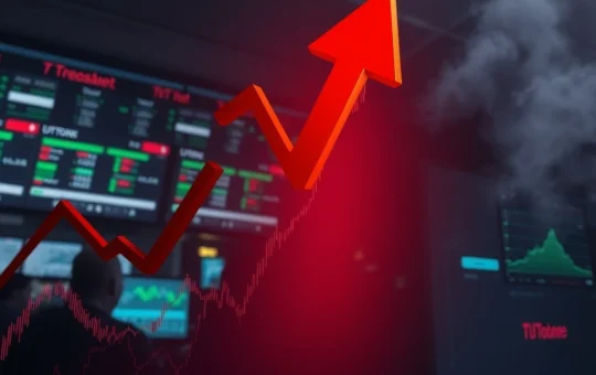 TUT token price crashing amid extreme crypto volatility shown on trading charts