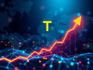 A chart showing the dramatic rise of the TUT token, symbolizing its impressive cryptocurrency surge and market impact.