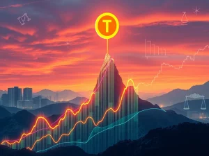 A chart showing TUT token's incredible surge, symbolizing the impact of institutional crypto adoption and regulatory clarity.