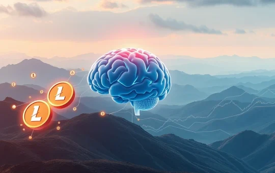 AI-powered Unilabs mining fund managing Litecoin and Kaspa, symbolizing growth in crypto investments.