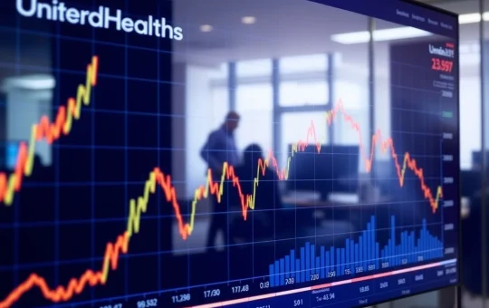 UnitedHealth Q2 earnings report showing stock decline and financial charts