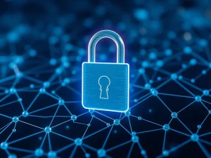 Upbit logo on a screen with a padlock, symbolizing crucial crypto exchange maintenance for enhanced digital asset security.