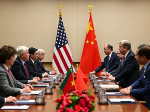 U.S.-China trade talks with officials discussing tariff truce extension