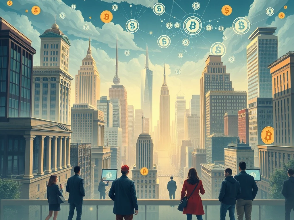 A visual representation of the evolving US crypto market, showing growth in crypto adoption US and institutional trust.