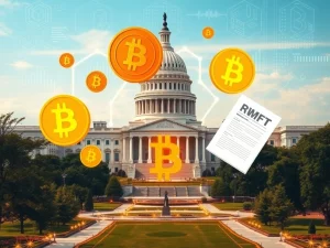 U.S. Capitol with crypto symbols representing landmark regulatory reforms