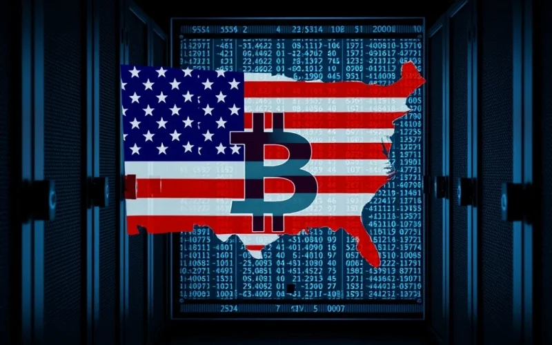 A visual representation of the US government's secure and unchanged Bitcoin holdings, reinforced by blockchain analysis, debunking market rumors.