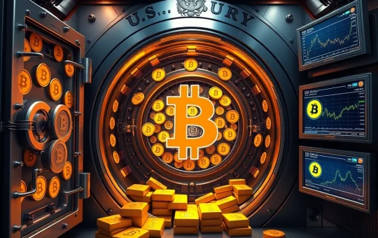 U.S. Strategic Bitcoin Reserve vault with Bitcoin and gold assets