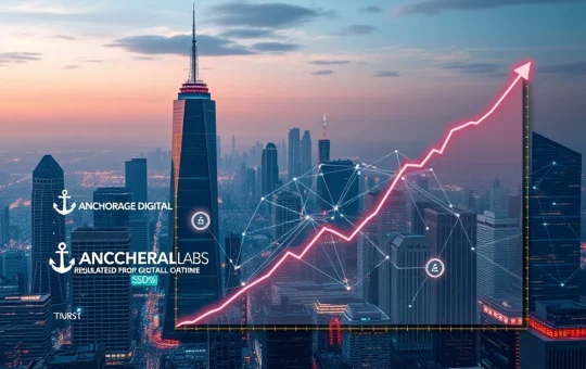 Visualizing the significant 1163% volume surge of the new USDtb stablecoin, launched by Anchorage and Ethena, amidst a backdrop of regulatory compliance.