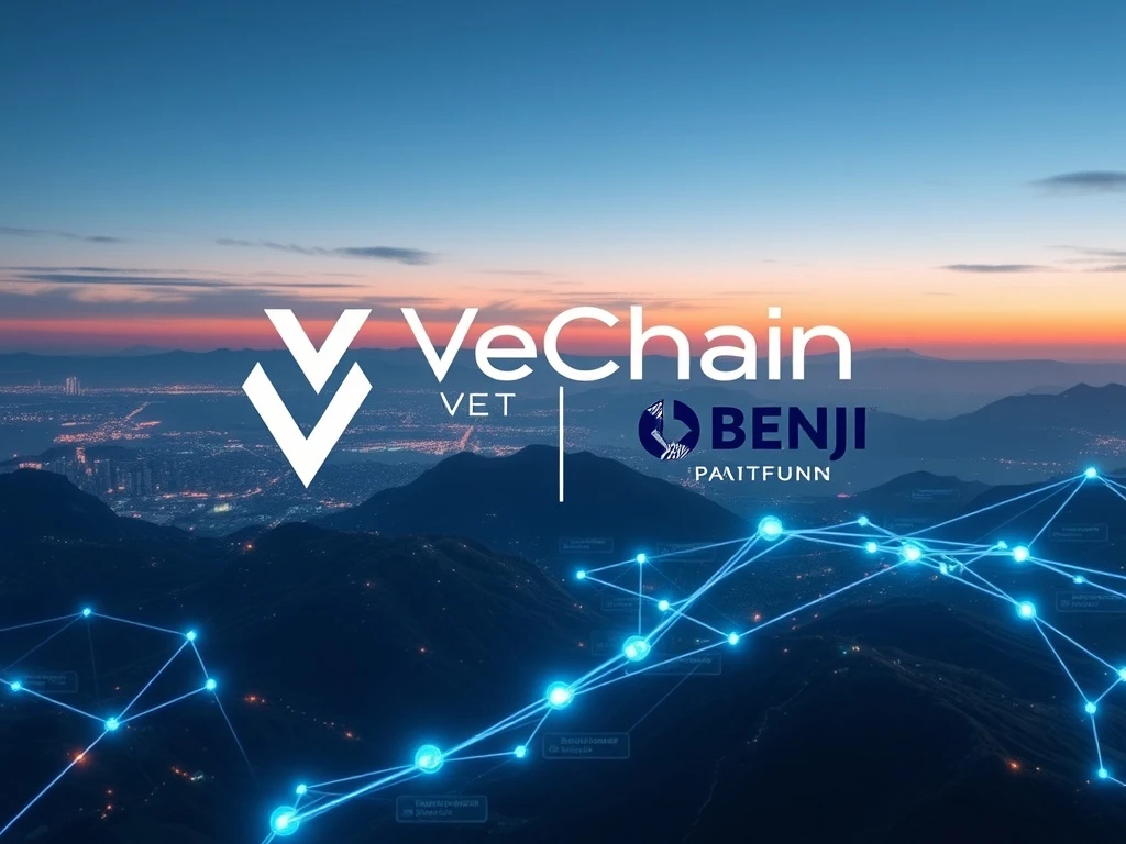 VeChain's blockchain network powering secure enterprise payments for Franklin Templeton's tokenized assets.
