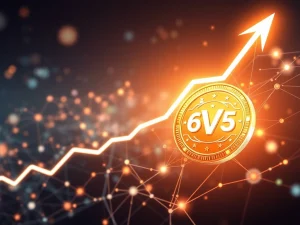 A visual representation of the VIC crypto price surging dramatically, symbolizing the significant 675% increase driven by new blockchain developments.