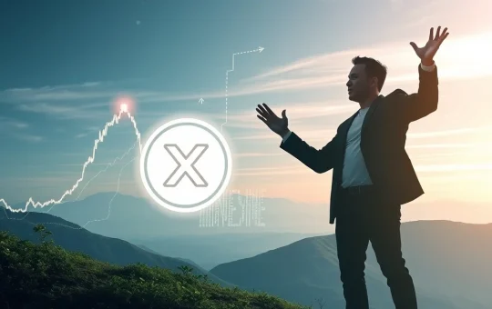 A volatile crypto chart showing a massive VINE token surge, representing the market reaction to Elon Musk's AI Vine tease.