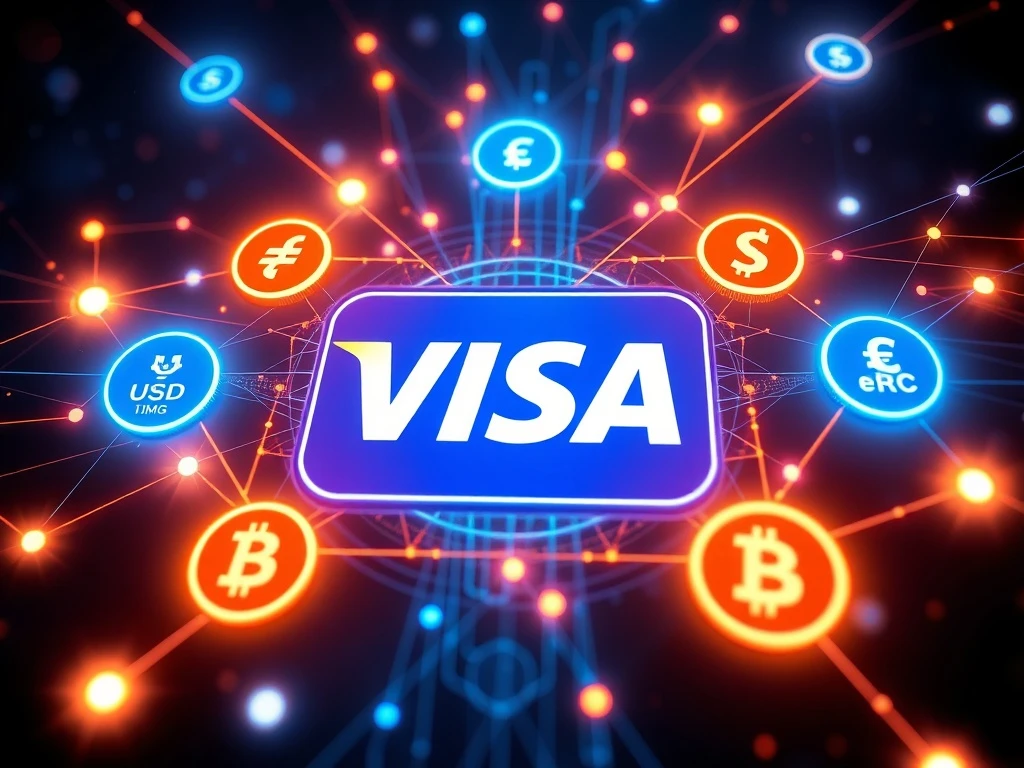Visa stablecoin settlement integration with Avalanche and Stellar blockchains