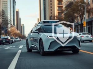 A Waymo autonomous vehicle driving confidently, symbolizing the positive outcome of the NHTSA investigation into vehicle safety.