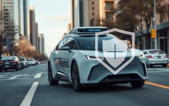 A Waymo autonomous vehicle driving confidently, symbolizing the positive outcome of the NHTSA investigation into vehicle safety.