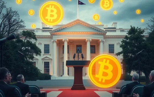 White House press conference discussing Bitcoin regulation and digital asset policies