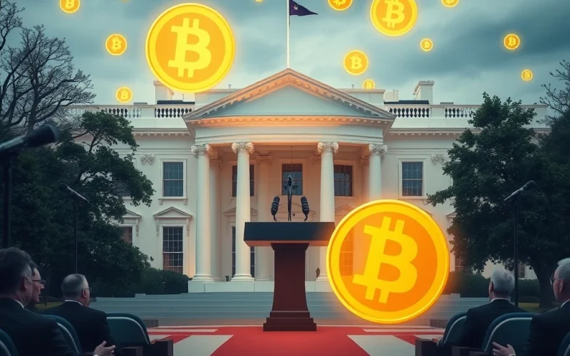 White House press conference discussing Bitcoin regulation and digital asset policies