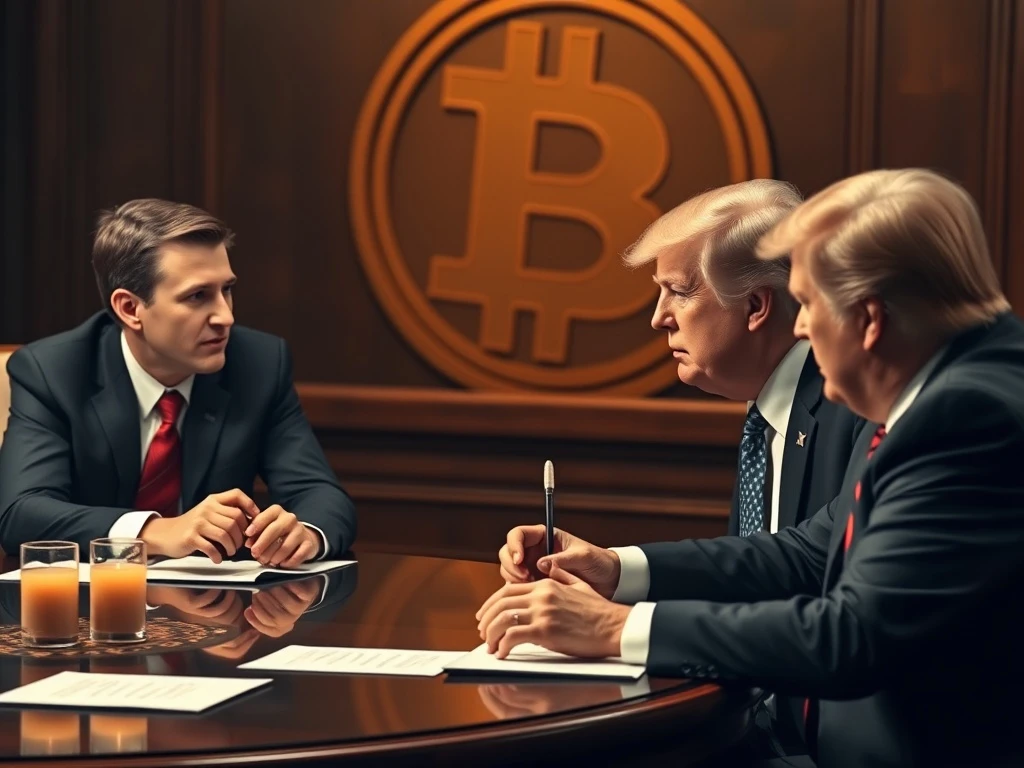 Winklevoss Twins discussing Bitcoin regulation with Trump