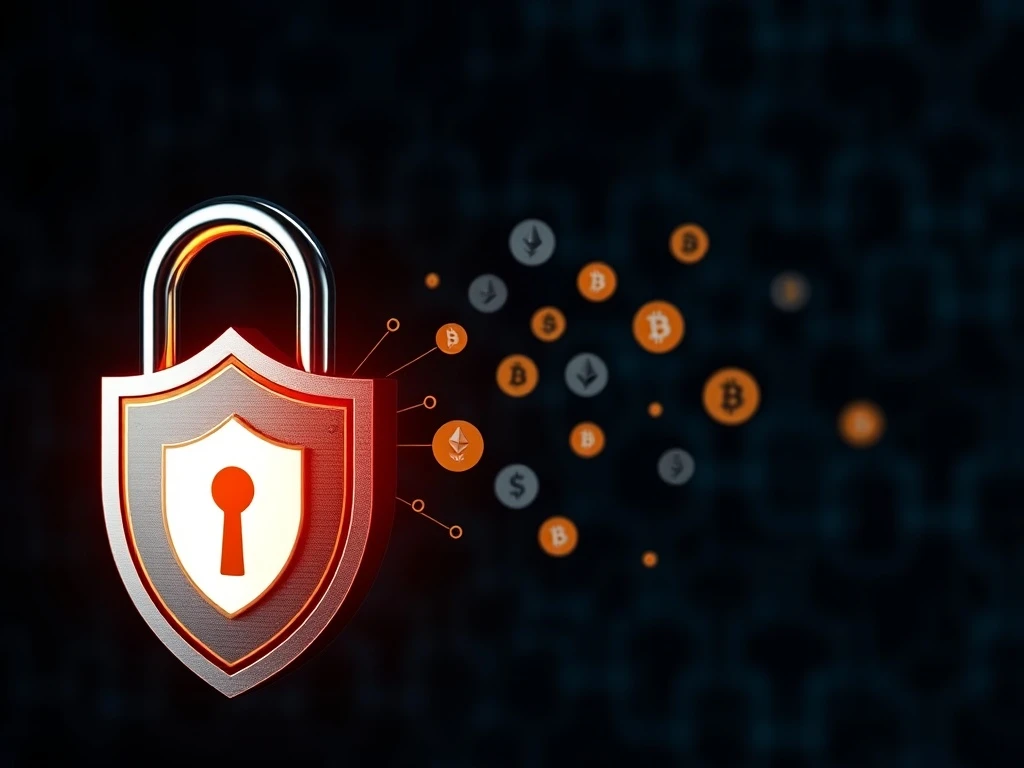 WOO X logo over a digital lock, symbolizing a contained crypto outflow and enhanced exchange security.