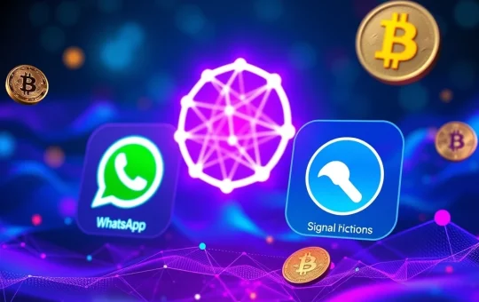 XMTP logo overlaying a secure, decentralized network graphic, symbolizing its $20M funding to challenge traditional messaging.