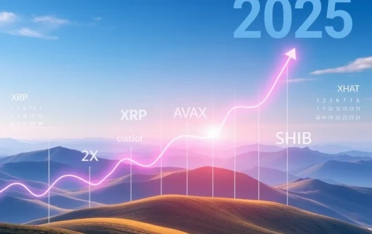 Charts depicting XRP's rally, AVAX surge, and SHIBA INU upgrades fueling altcoin momentum in Q3 2025.