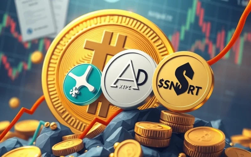 XRP and altcoins surging past Bitcoin in a vibrant crypto market scene