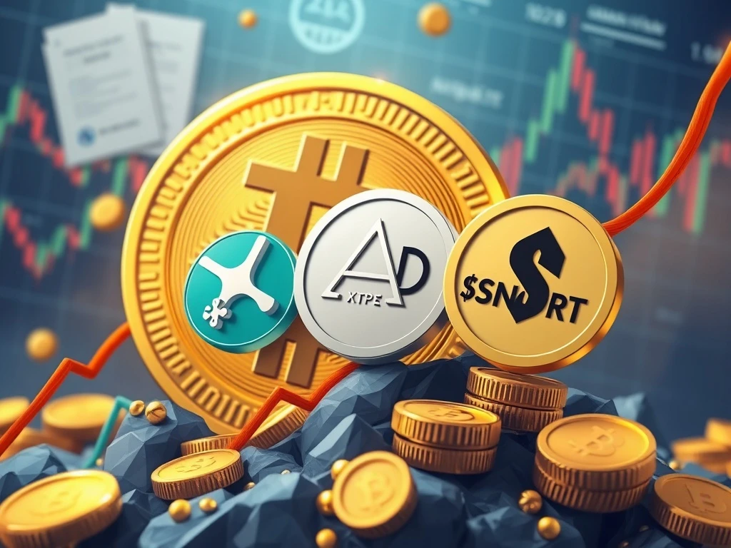 XRP and altcoins surging past Bitcoin in a vibrant crypto market scene