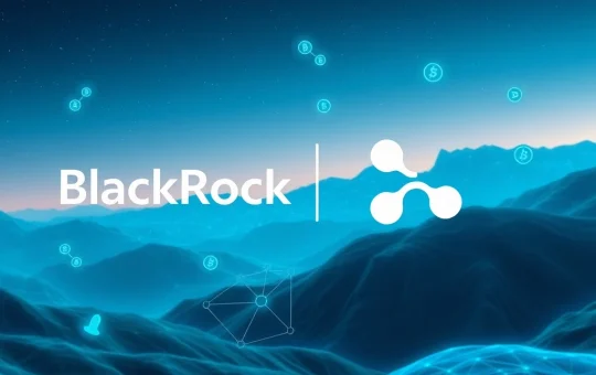 Illustrates the strategic collaboration between BlackRock and Ripple, highlighting their powerful synergy in the realm of XRP and crypto tokenization.